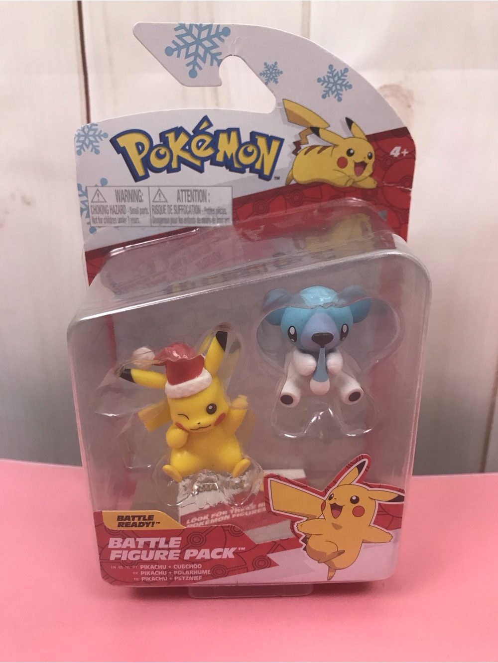 Pokemon Pikachu (Yellow) & Spheal (Light Blue) Holiday Figure Duo